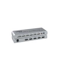 NOVACOM NVC-HDSW4 HDMI+USB 1/4 KVM 4K Switcher tek monitör klavye ve mouse üzerinden 4 farklı bilgisayarın kontrol 